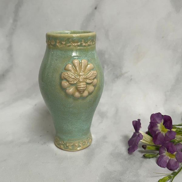 V3 Ceramic Bud Vase with Bee Design