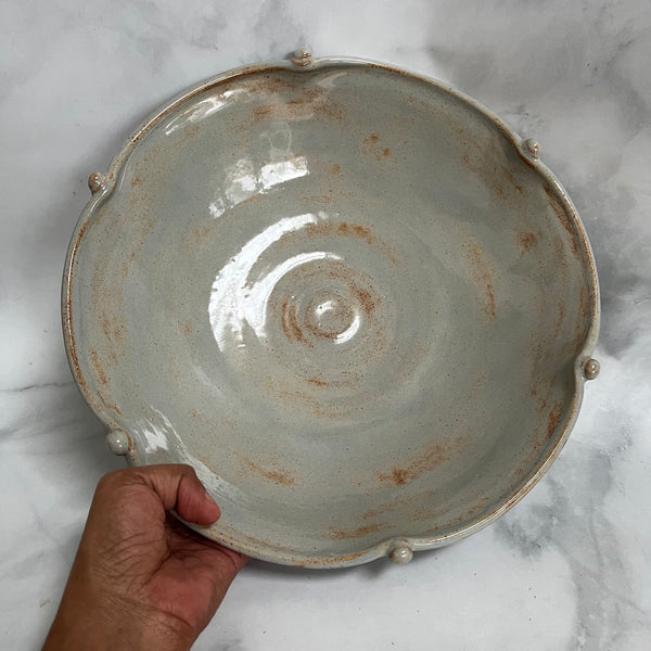 BBG Blue Flower Shaped Ceramic Bowl