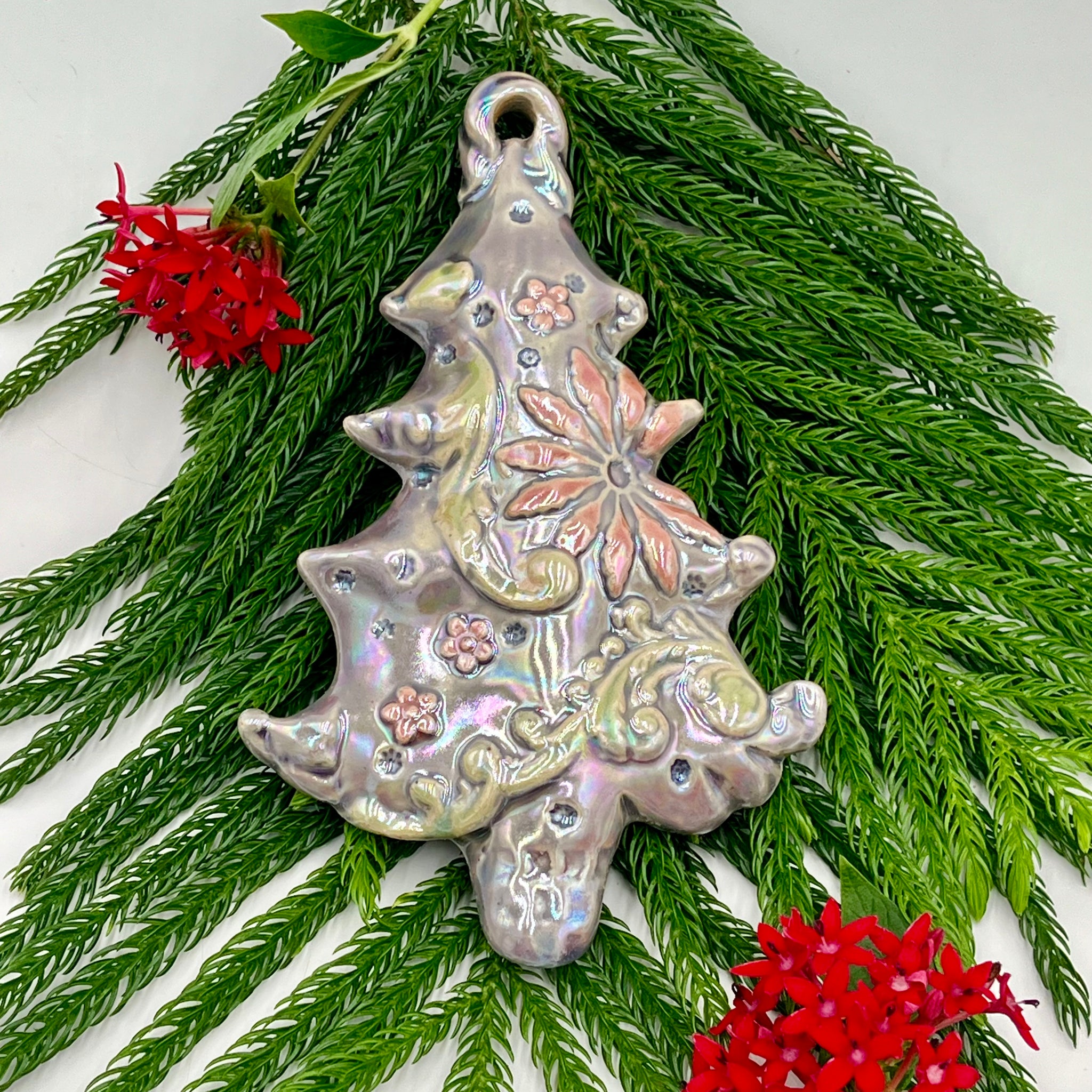 O1 Ceramic Holiday Christmas Tree Ornament FREE U.S. SHIPPING on Orders over $200.00