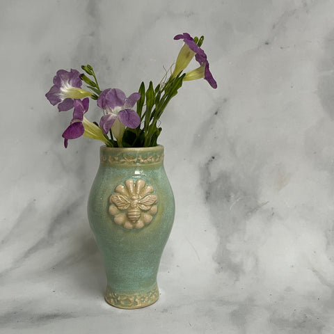 V3 Ceramic Bud Vase with Bee Design