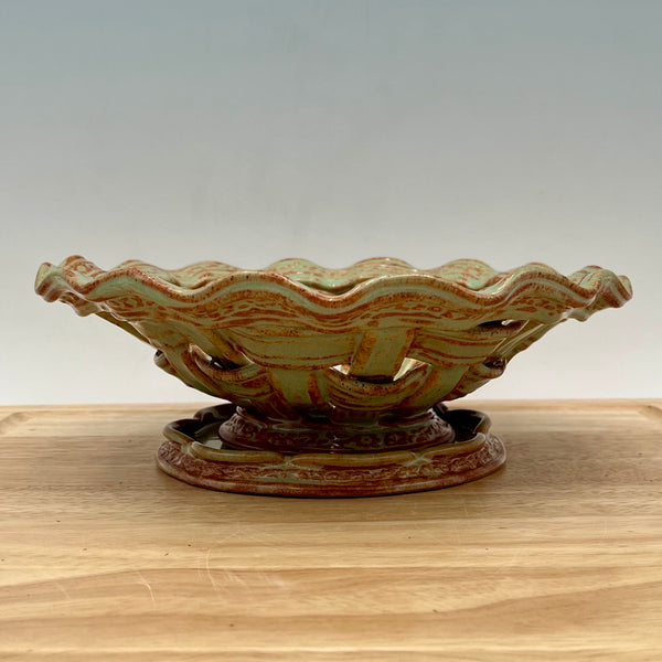 AWB4 Hand Woven Pottery Bowl Basket