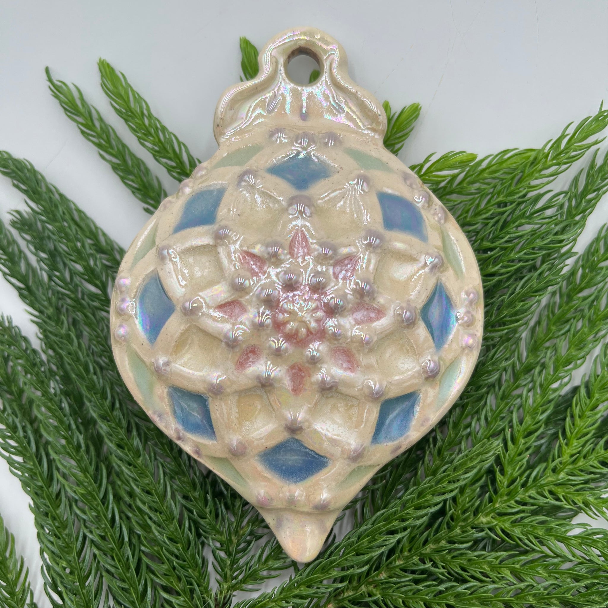 O7 Ceramic Colorful Mandala Bulb Ornament FREE U.S. SHIPPING on Orders over $200.00