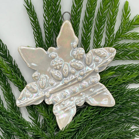 O9 Rainbow Luster Snowflake Ornament FREE U.S. SHIPPING on Orders over $200.00