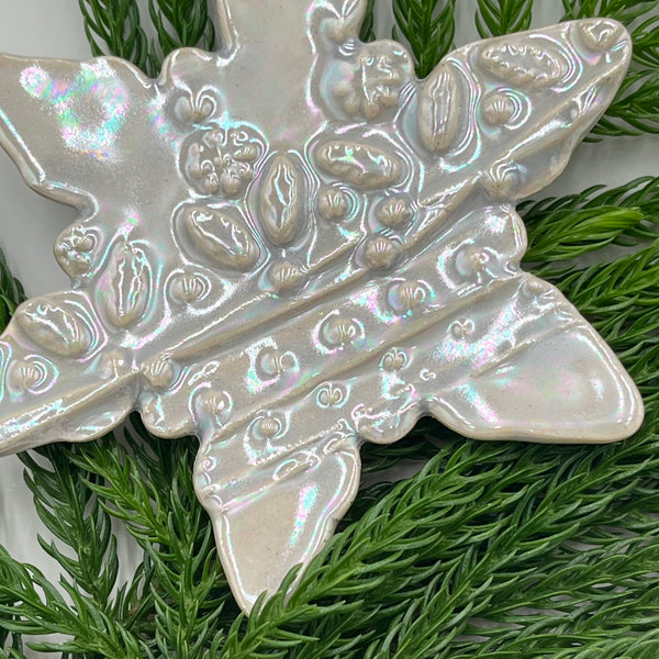 O9 Rainbow Luster Snowflake Ornament FREE U.S. SHIPPING on Orders over $200.00