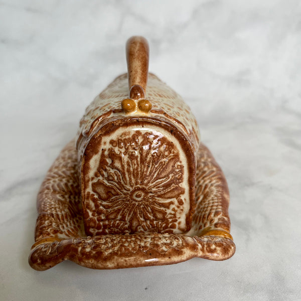 BD3 Ceramic Butter Dish with Vintage Lace Decoration
