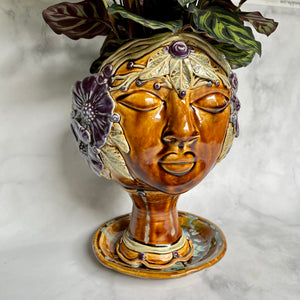 GG1 Garden Goddess Planter - Flowers and Leaves - FREE U.S. SHIPPING on Orders over $200.00