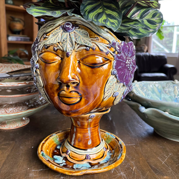 GG1 Garden Goddess Planter - Flowers and Leaves - FREE U.S. SHIPPING on Orders over $200.00