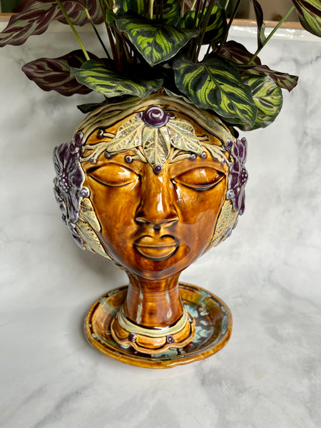 GG1 Garden Goddess Planter - Flowers and Leaves - FREE U.S. SHIPPING on Orders over $200.00